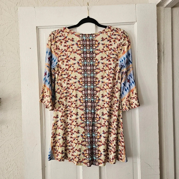 Soft Surroundings FiFi Embroidered Top Women's Size XS, 3/4 Bell Sleeves, Boho - Picture 4 of 6
